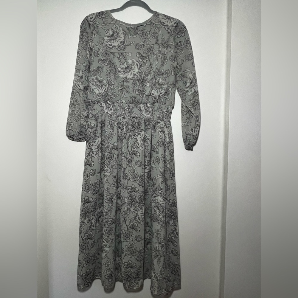 Light grey floral maxi